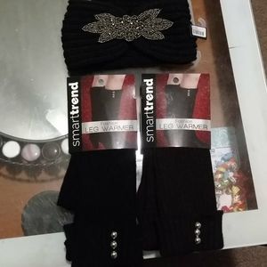 Head wrap and leg warmers